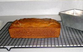 Banana Bread hot out of the oven